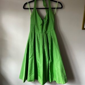 J. Crew || Kelly Green Halter Dress (2007) Size 0